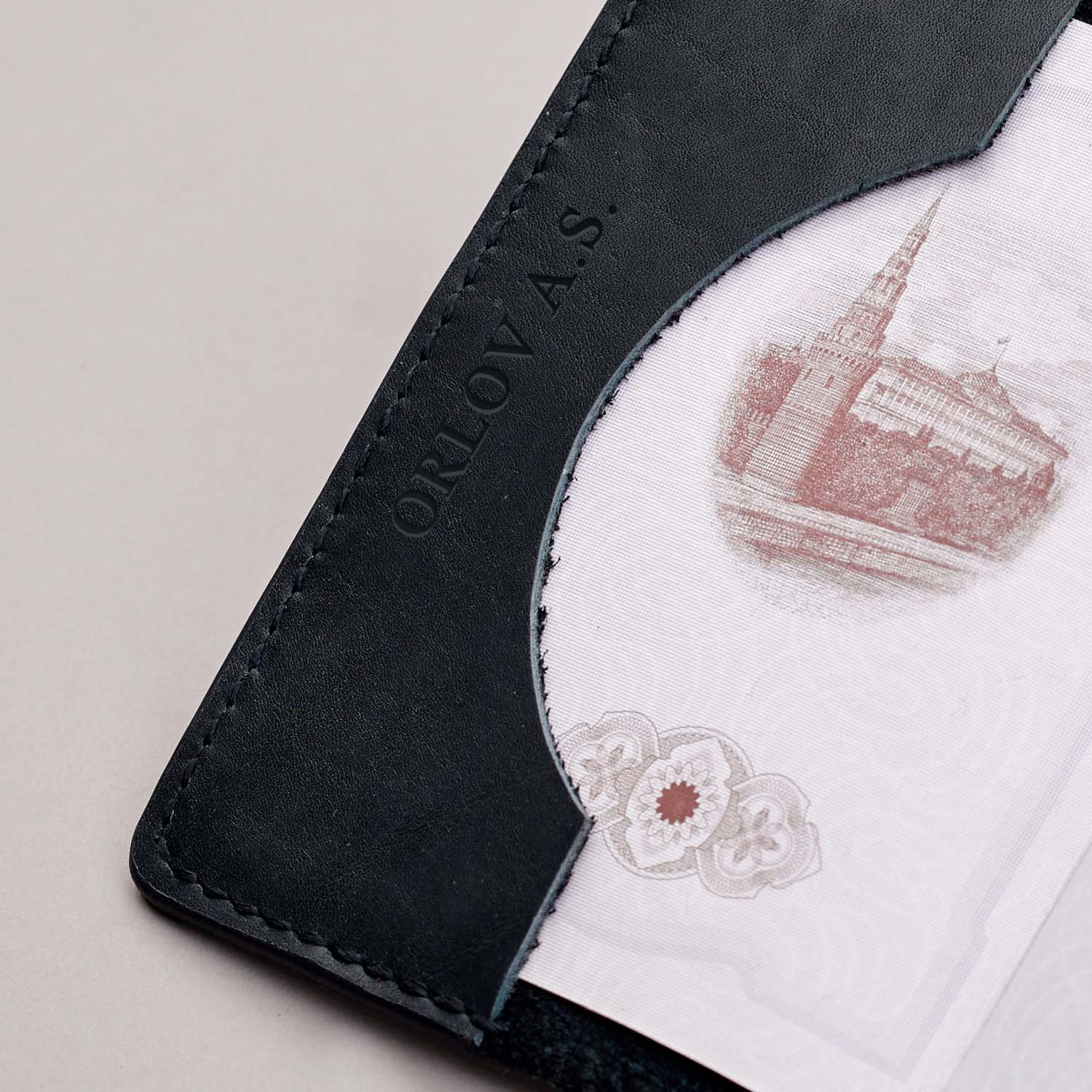 Обложка для паспорта Black