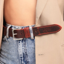 Ремень женский Бордовый