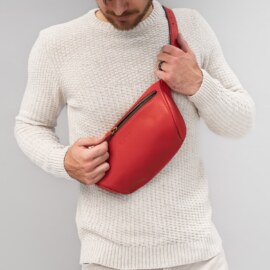 Сумка Бананка Красная